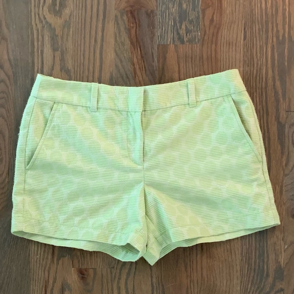 LOFT Green and White Shorts